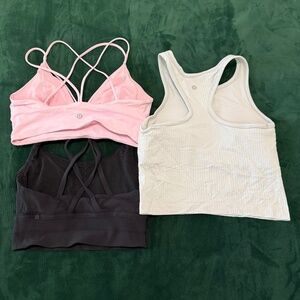 Lululemon top and sports bras